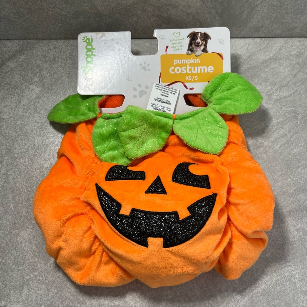 Pet Shoppe Dog Pumpkin Costume for XS/S Dogs NWT Jack o’ Lantern